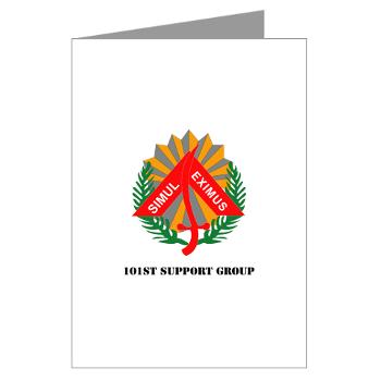 101SG - M01 - 02 - 101st Support Group with Text - Greeting Cards (Pk of 10)