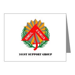 101SG - M01 - 02 - 101st Support Group with Text - Note Cards (Pk of 20)