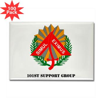 101SG - M01 - 01 - 101st Support Group with Text - Rectangle Magnet (100 pack)