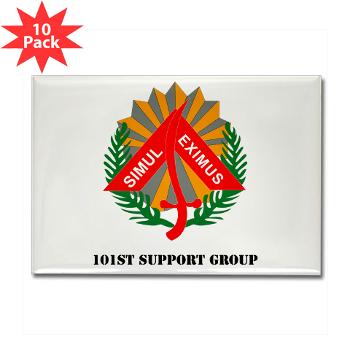 101SG - M01 - 01 - 101st Support Group with Text - Rectangle Magnet (10 pack)