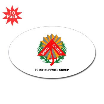 101SG - M01 - 01 - 101st Support Group with Text - Sticker (Oval 10 pk)