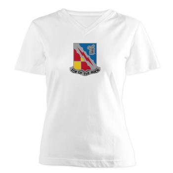 103MIB - A01 - 04 - DUI - 103rd Military Intelligence Battalion - Women's V-Neck T-Shirt