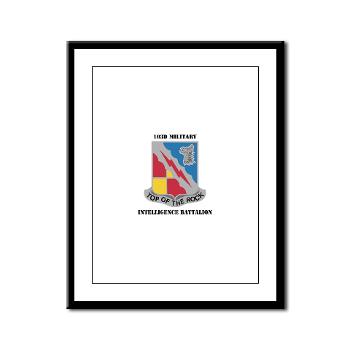 103MIB - M01 - 02 - DUI - 103rd Military Intelligence Battalion with Text - Framed Panel Print