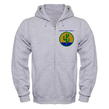 103SC - A01 - 03 - SSI -103rd Sustainment Command with Text - Zip Hoodie