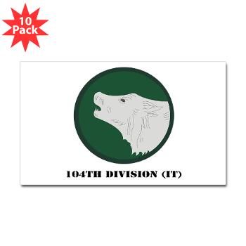 104DIT - M01 - 01 - 104th Division (IT) with Text - Sticker (Rectangle 10 pk) - Click Image to Close