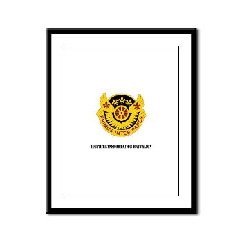 106TB - M01 - 02 - DUI - 106th Transportation Battalion with Text - Framed Panel Print