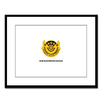 106TB - M01 - 02 - DUI - 106th Transportation Battalion with Text - Large Framed Print