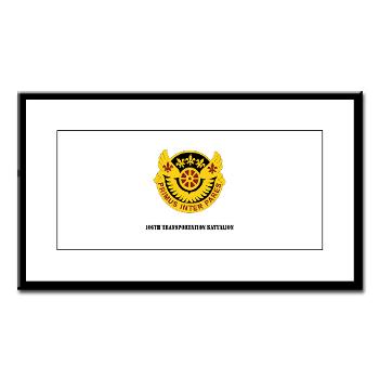 106TB - M01 - 02 - DUI - 106th Transportation Battalion with Text - Small Framed Print