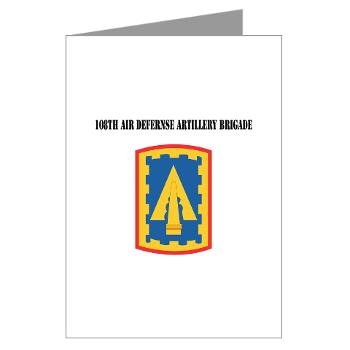 108ADAB - M01 - 02 - SSI - 108th Air Defernse Artillery Brigade with Text - Greeting Cards (Pk of 10) - Click Image to Close