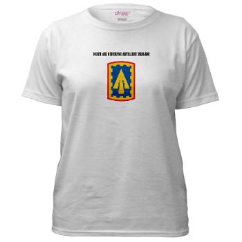 108ADAB - A01 - 04 - SSI - 108th Air Defernse Artillery Brigade with Text - Women's T-Shirt