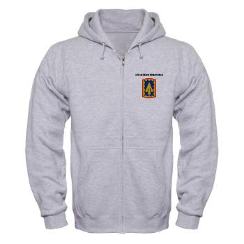 108ADAB - A01 - 03 - SSI - 108th Air Defernse Artillery Brigade with Text - Zip Hoodie