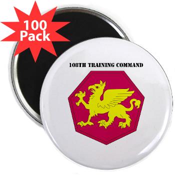 108TC - M01 - 01 - SSI - 108th Training Command with Text - 2.25" Magnet (100 pack)