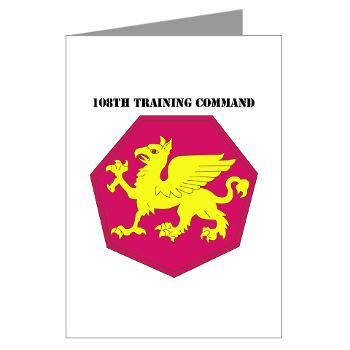 108TC - M01 - 02 - SSI - 108th Training Command with Text - Greeting Cards (Pk of 20)