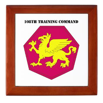 108TC - M01 - 03 - SSI - 108th Training Command with Text - Keepsake Box - Click Image to Close