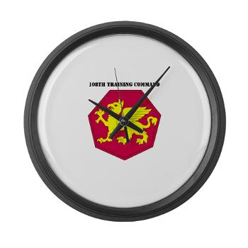 108TC - M01 - 03 - SSI - 108th Training Command with Text - Large Wall Clock - Click Image to Close
