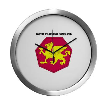 108TC - M01 - 03 - SSI - 108th Training Command with Text - Modern Wall Clock - Click Image to Close