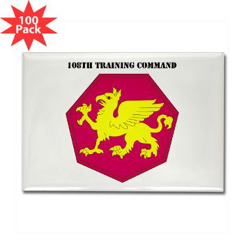 108TC - M01 - 01 - SSI - 108th Training Command with Text - Rectangle Magnet (100 pack)