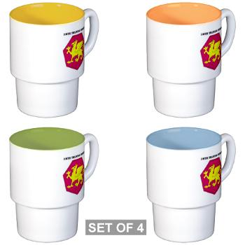 108TC - M01 - 03 - SSI - 108th Training Command with Text - Stackable Mug Set (4 mugs)