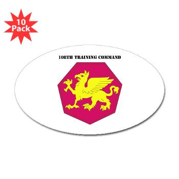 108TC - M01 - 01 - SSI - 108th Training Command with Text - Sticker (Oval 10 pk)