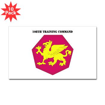 108TC - M01 - 01 - SSI - 108th Training Command with Text - Sticker (Rectangle 10 pk)