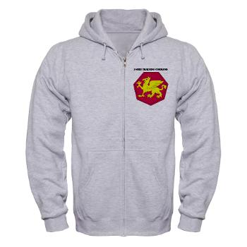 108TC - A01 - 03 - SSI - 108th Training Command with Text - Zip Hoodie