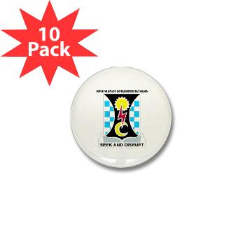 109MIB - M01 - 01 - DUI - 109th Military Intelligence Bn with Text - 3.5" Button (10 pack) - Click Image to Close