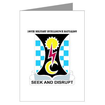 109MIB - M01 - 02 - DUI - 109th Military Intelligence Bn with Text - Greeting Cards (Pk of 20) - Click Image to Close