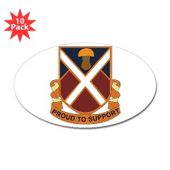 10BSB - M01 - 01 - DUI - 10th Brigade - Support Battalion Sticker (Oval 10 pk)