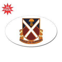 10BSB - M01 - 01 - DUI - 10th Brigade - Support Battalion Sticker (Oval 50 pk)