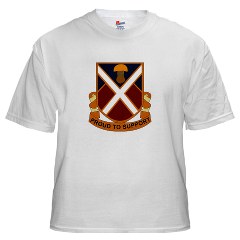 10BSB - A01 - 04 - DUI - 10th Brigade - Support Battalion White T-Shirt