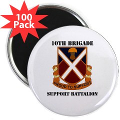 10BSB - M01 - 01 - DUI - 10th Brigade - Support Battalion with Text 2.25" Magnet (100 pack)