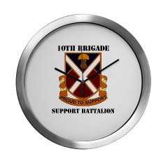 10BSB - M01 - 03 - DUI - 10th Brigade - Support Battalion with Text Modern Wall Clock