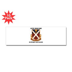 10BSB - M01 - 01 - DUI - 10th Brigade - Support Battalion with Text Sticker (Bumper 10 pk)