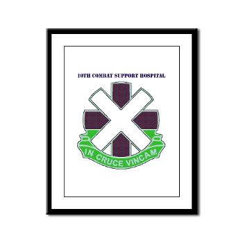 10CSH - M01 - 02 - DUI - 10th Combat Support Hospital with Text Framed Panel Print