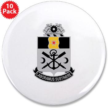 10EB - M01 - 01 - DUI - 10th Engineer Battalion - 3.5" Button (10 pack) - Click Image to Close