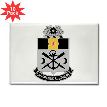 10EB - M01 - 01 - DUI - 10th Engineer Battalion - Rectangle Magnet (10 pack) - Click Image to Close