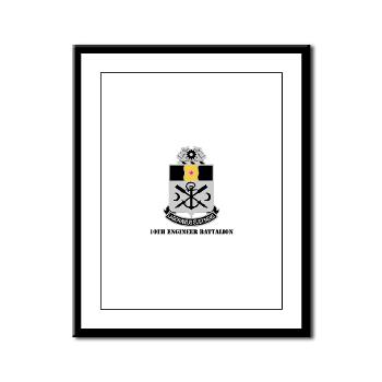 10EB - M01 - 02 - DUI - 10th Engineer Battalion with Text - Framed Panel Print