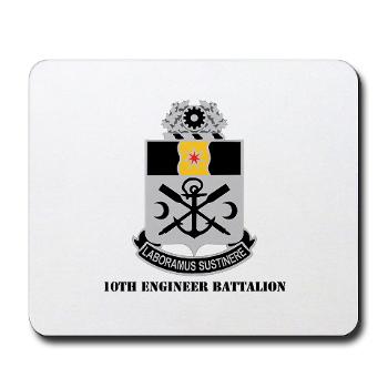 10EB - M01 - 03 - DUI - 10th Engineer Battalion with Text - Mousepad