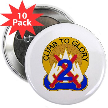 10MTN2BCTC - M01 - 01 - DUI - 2nd BCT - Commandos - 2.25" Button (10 pack) - Click Image to Close