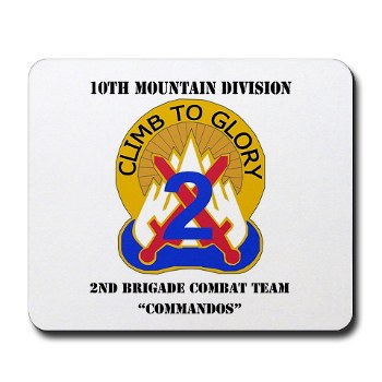 10MTN2BCTC - M01 - 03 - DUI - 2nd BCT - Commandos with Text - Mousepad
