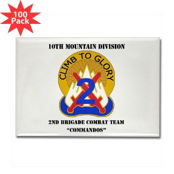 10MTN2BCTC - M01 - 01 - DUI - 2nd BCT - Commandos with Text - Rectangle Magnet (100 pack)