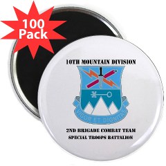 10MTN2BCTCSTB - M01 - 01 - DUI - 2nd BCT - Special Troops Bn with Text 2.25" Magnet (10 pack)