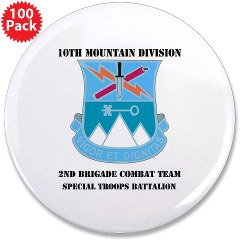 10MTN2BCTCSTB - M01 - 01 - DUI - 2nd BCT - Special Troops Bn with Text 3.5" Button (10 pack) - Click Image to Close