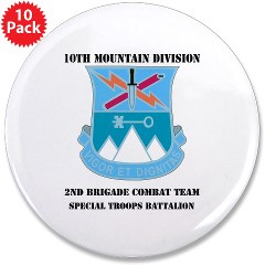10MTN2BCTCSTB - M01 - 01 - DUI - 2nd BCT - Special Troops Bn with Text 3.5" Button (10 pack)