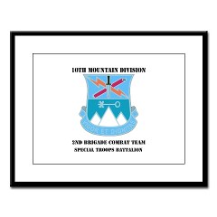 10MTN2BCTCSTB - M01 - 02 - DUI - 2nd BCT - Special Troops Bn with Text Large Framed Print - Click Image to Close