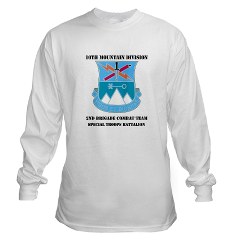 10MTN2BCTCSTB - A01 - 03 - DUI - 2nd BCT - Special Troops Bn with Text Long Sleeve T-Shirt