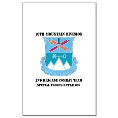 10MTN2BCTCSTB - M01 - 02 - DUI - 2nd BCT - Special Troops Bn with Text Mini Poster Print