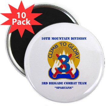 10MTN3BCTS - M01 - 01 - DUI - 3rd BCT - Spartans with Text - 2.25" Magnet (10 pack)