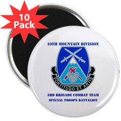 10MTN3BCTSTB - M01 - 01 - DUI - 3rd BCT - Special Troops Bn with Text - 2.25" Magnet (10 pack)