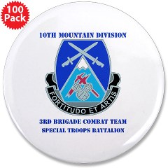 10MTN3BCTSTB - M01 - 01 - DUI - 3rd BCT - Special Troops Bn with Text - 3.5" Button (100 pack)